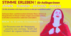 ursula scribano mit geschlossenen augen singend